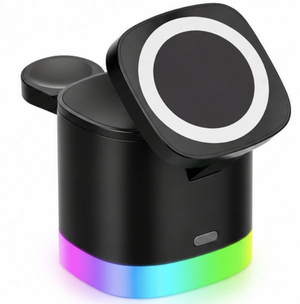 Incarcator Wireless 3 in 1 Andowl Q A63 de 20W Fast Charging Magnetic RGB